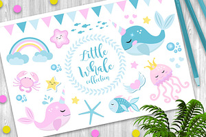 Little Whale Unicorn Set, Modern