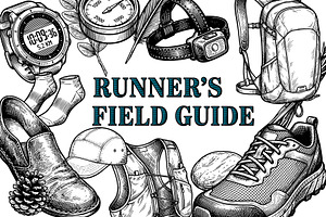 Running Gear Vintage Engraving, a Sport Illustration by Huza Studio