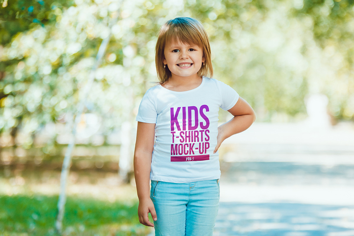 Kids T-Shirt Mock-Up Vol 5, a Shirt Mockup by Freeman Studio (Photo 13 of 17)