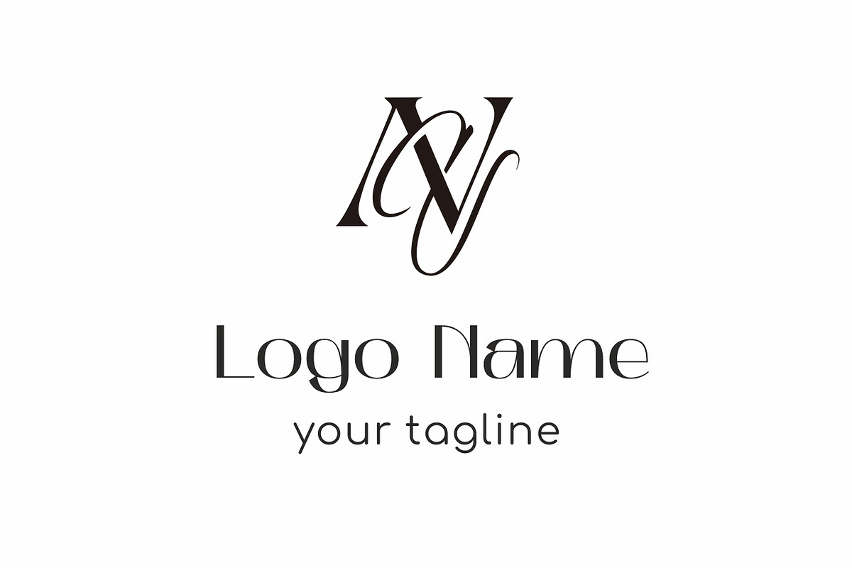 NA classy monogram, a Branding & Logo Template by Alexandra De Angelis (Photo 5 of 6)