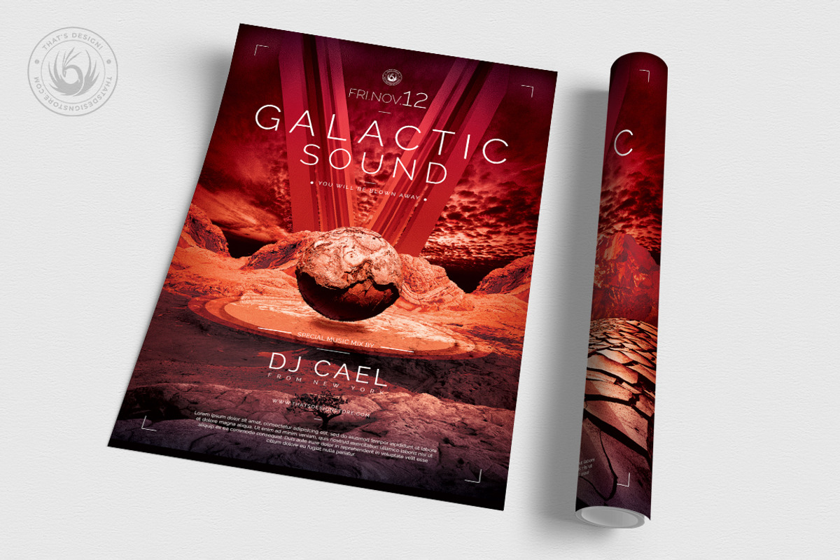 Galactic Sound Flyer Template V3, a Flyer Template by ThatsDesignArt (Photo 3 of 6)