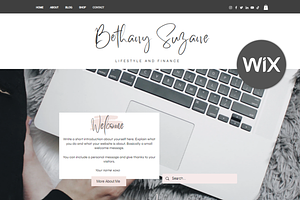 Wix website template for Bloggers