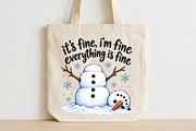 Funny Winter Snowman Christmas PNG, a Seasonal Illustration by CraftArtStudio (Thumbnail 2 of 4)