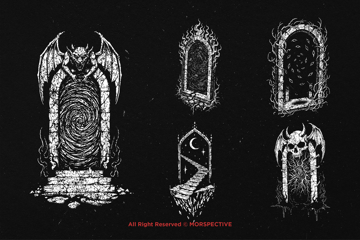 10 Bundle Dark Art Dimension Door, an Illustration by Morspective (Photo 5 of 7)