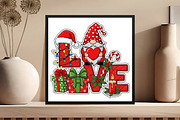 Christmas Gnome Love Steker PNG, an Illustration by Black Bird Studio (Thumbnail 4 of 4)