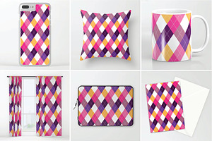 Pink And Purple Argyle Pattern