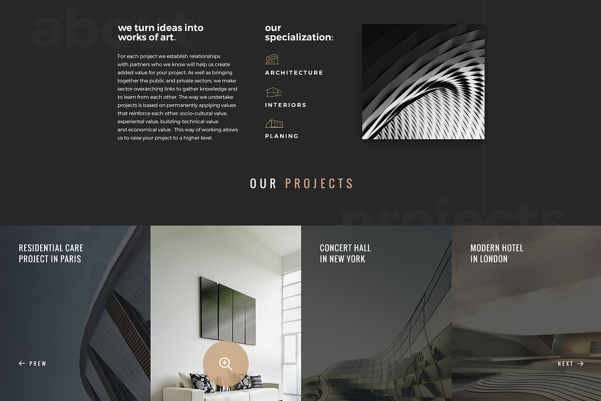 go.arch - Architecture PSD Template, a Landing Page Template by Spartak Vee (Photo 5 of 9)
