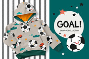 GOAL! football graphic collection, a Pattern Graphic by SurfaceStories (Thumbnail 1 of 11)
