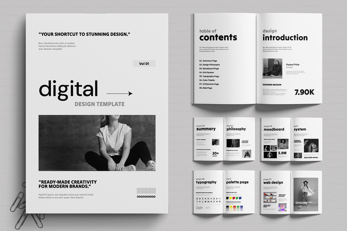 Clean Minimal Digital Portfolio, a Brochure Template by MightyDesign (Photo 1 of 6)