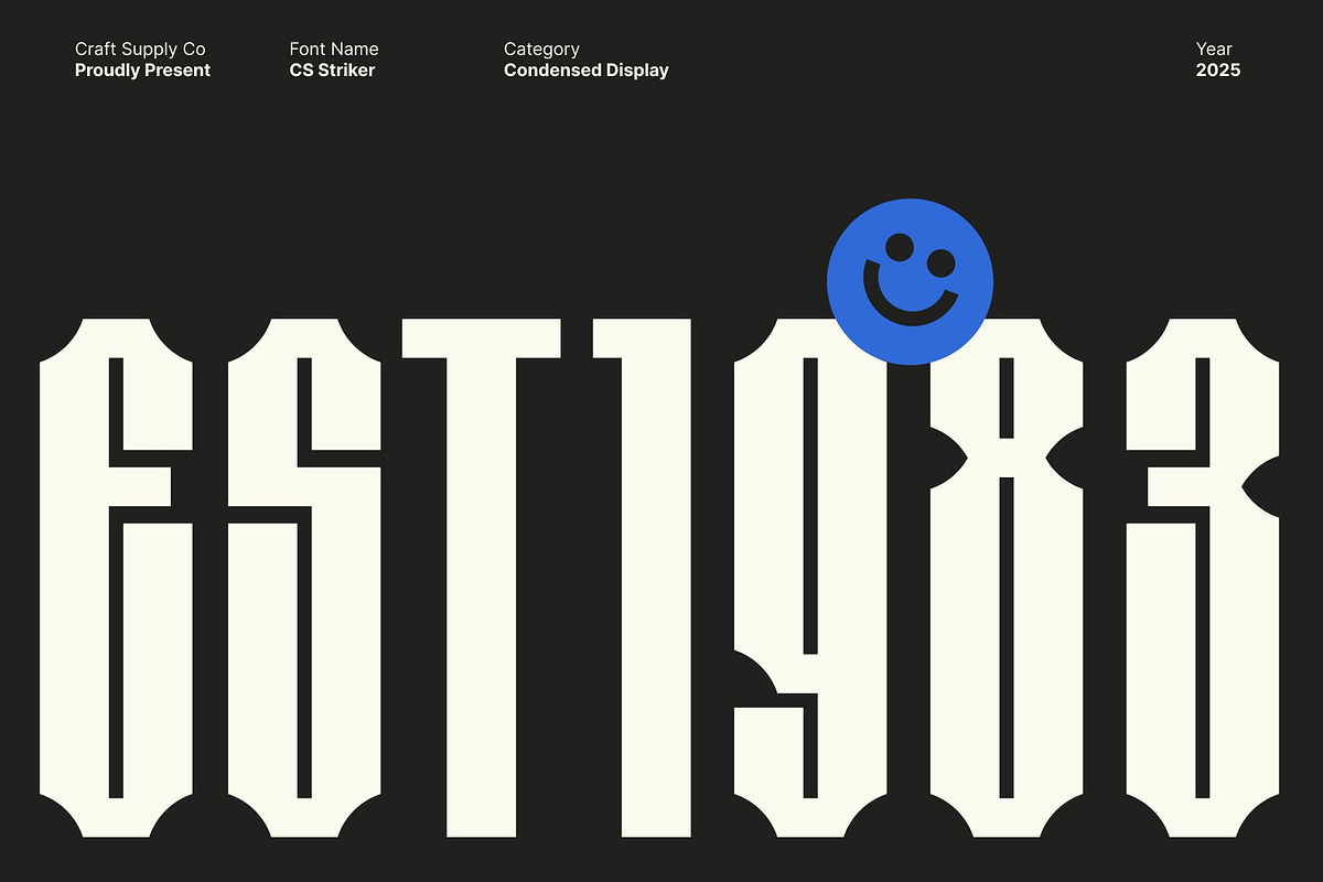 CS Striker – Condensed Display, a Sans Serif Font by Craft Supply Co. (Photo 7 of 8)