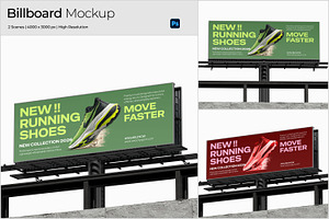 Outdoor Highway Billboard Mockup