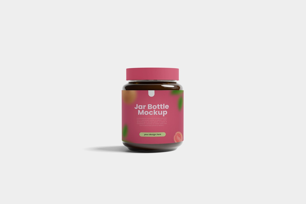 High Quality Bottle Glass Jar Mockup, a Packaging Mockup by Onezero (Photo 2 of 5)