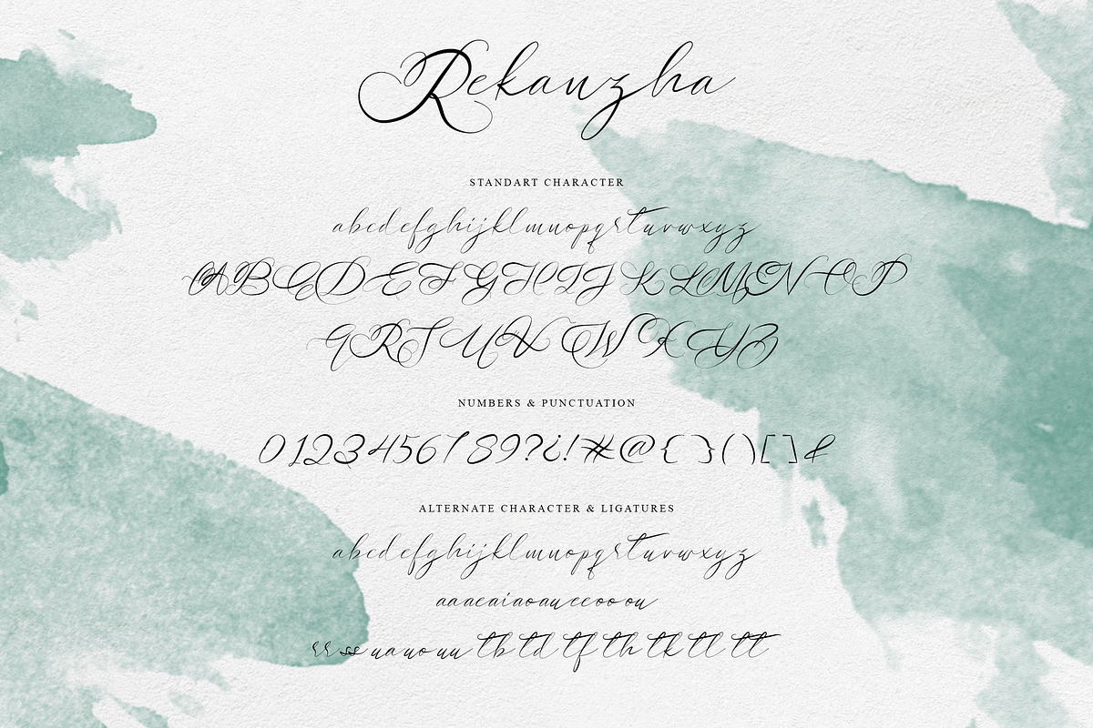 Rekanzha - Handwritten style, a Script Font by Brightone (Photo 4 of 8)