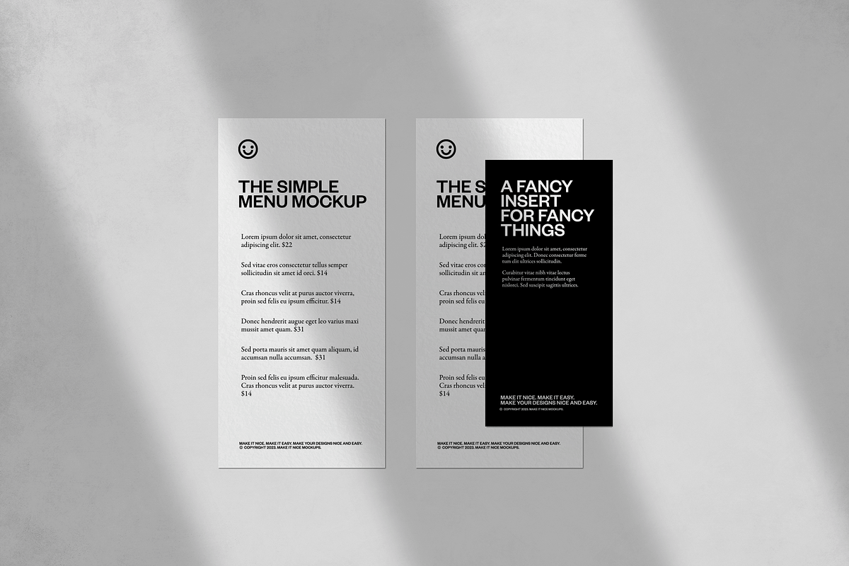 The Simple Menu Mockup, a Stationery Template by makeitnicemockups (Photo 3 of 4)
