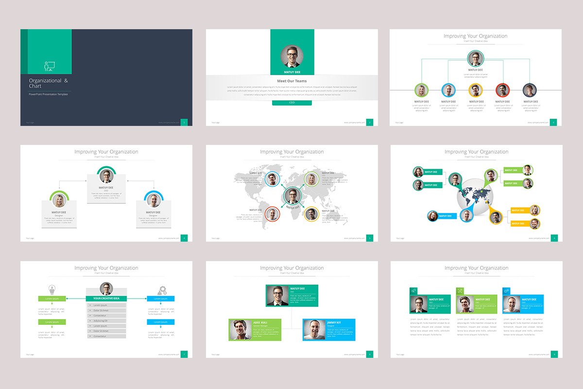 Organizational & Data Chart, a Presentation Template by Stock Shape (Photo 2 of 8)
