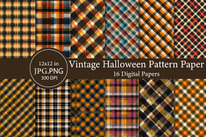 Vintage Halloween Pattern Paper, a Texture Illustration by Designworld