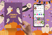 Spooky Night halloween clip art, a Seasonal Illustration by BilberryCreates (Thumbnail 16 of 16)