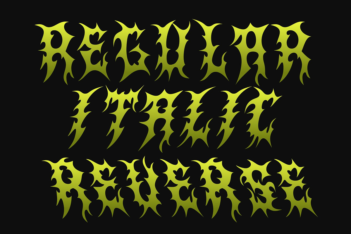 CS Whicker – Death Metal Font, a Blackletter Font by Craft Supply Co. (Photo 5 of 8)