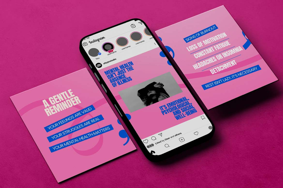 Mental Health Day Instagram Carousel preview 2