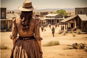 Cowboy Woman Dress Wild West