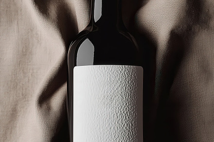 Dark Glass Bottle White Label Mockup, a Background Photo by Virgo Studio