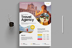 Tarvel Agency Flyer Template, a Flyer Template by MightyDesign