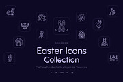 Easter Icons Collection, an Outline Icon by Prosymbols (Thumbnail 1 of 8)