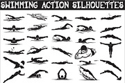 A dynamic Swimming Action Silhouette, an Illustration by Amazin_art (Thumbnail 1 of 31)