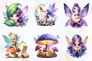 Magical Garden Purple Fairies Png, an Illustration by RobertsArt (Thumbnail 3 of 7)