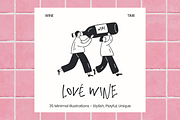 Lové Wine: Fun Drink People, a Food Illustration by Veyla (Thumbnail 1 of 17)