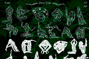 GREEN WITCH YOGA Line Art BUNDLE, a Graphic by ArtOLB (Thumbnail 10 of 13)