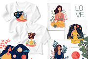 Meditation, yoga woman, Nature, a Sport Illustration by Usis (Thumbnail 3 of 7)