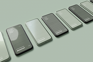 Row of Smartphones Mockup, a Device Mockup by Hubzway