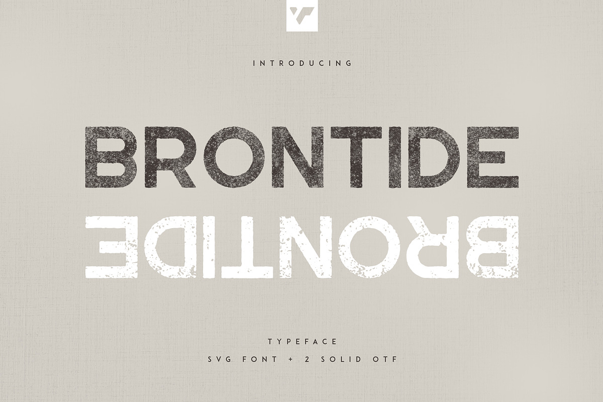 Brontide Typeface - SVG + 2 OTF font, a Sans Serif Font by VP Fonts (Photo 1 of 7)