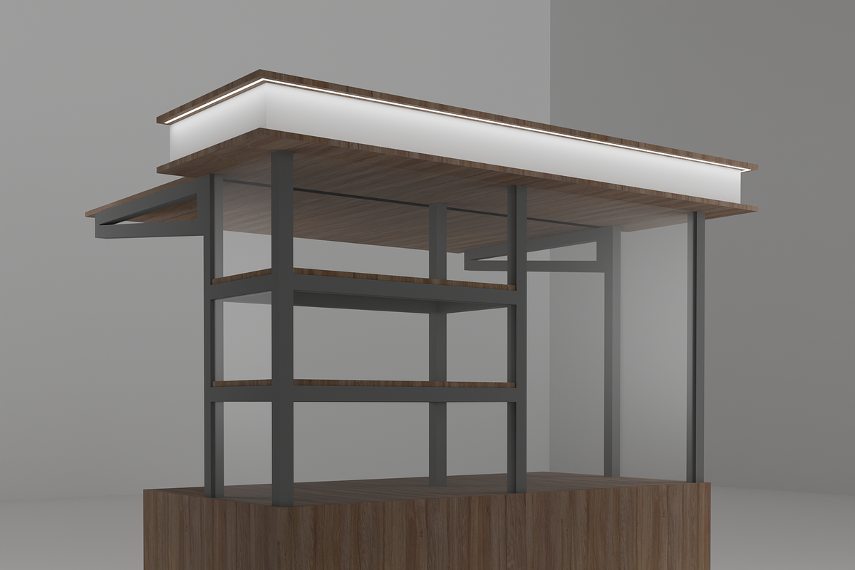 universal booth kiosk real dimention, an Architecture 3D Model by makart25 (Photo 1 of 5)