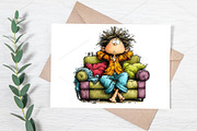 Quirky Lazy Child Clipart Bundle, an Illustration by Canvas Craft (Thumbnail 7 of 7)