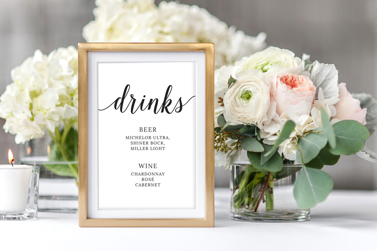 Modern Script Wedding Signage Set, an Invitation Template by Charming Ink (Photo 7 of 7)
