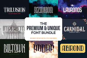Premium and unique font bundle