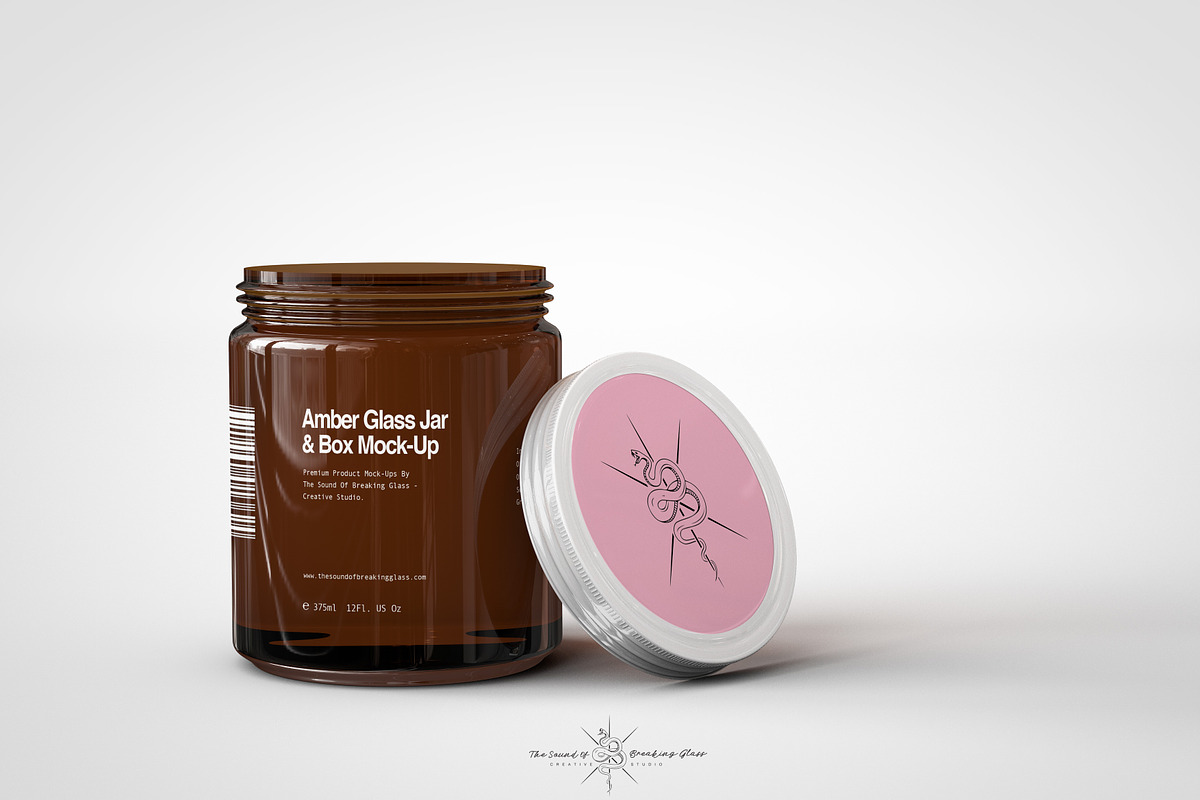 Amber Cosmetics Jar & Box Mock-Up, a Product Mockup by TSOBG (Photo 10 of 18)