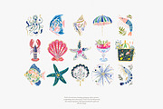 Preppy coastal clipart png set, a Decorative Illustration by Patishop Art (Thumbnail 12 of 12)
