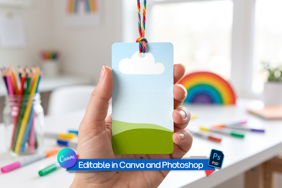 Birthday Favor tag Mockup, an Advertising Mockup by Rami's Mockups (Photo 2 of 2)