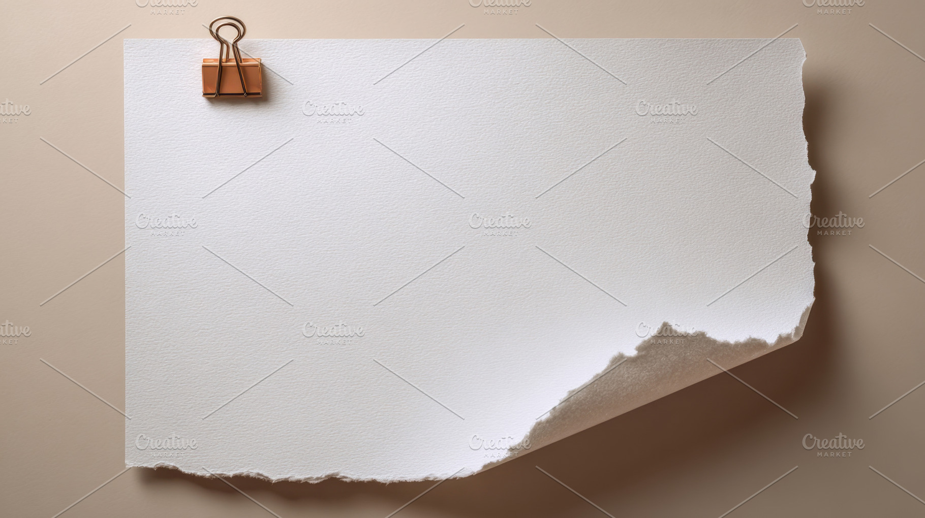 Blank paper held by a clip on a wall, a Photo by Beautiful things