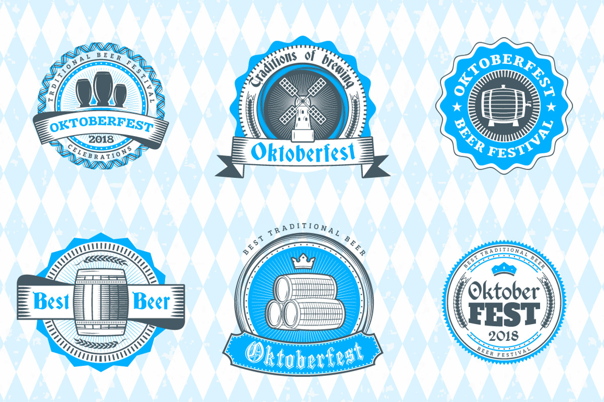 Set of Oktoberfest Badges, a Branding & Logo Template by AntartStock (Photo 1 of 3)