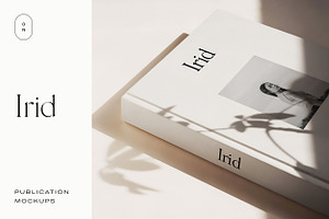 Book Mockup + Magazine Mockups, Irid, a Print Template by October November