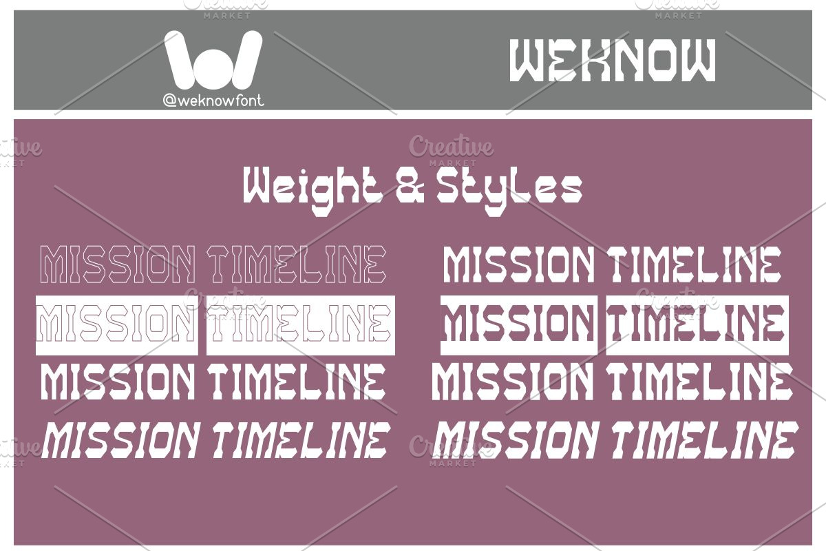 Mission Timeline font, a Font by weknow (Photo 7 of 8)