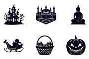 Festive & Holiday Silhouettes, an Illustration by Creative_View (Thumbnail 3 of 4)