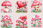 Valentine's Day Mushroom Sublimation, a Seasonal Illustration by SVGArt (Thumbnail 2 of 5)