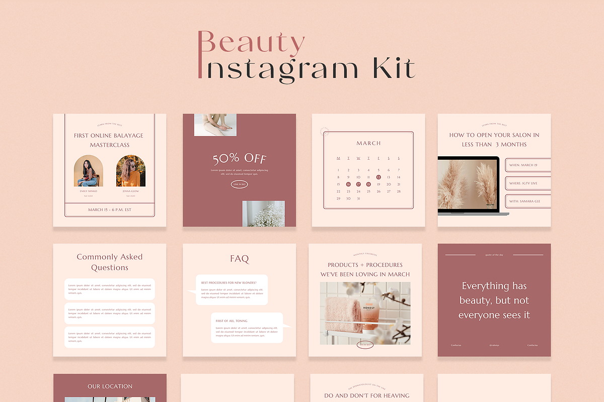 Beauty Social Media Bundle | 50% OFF, a Social Media Template by Ralony (Photo 10 of 20)