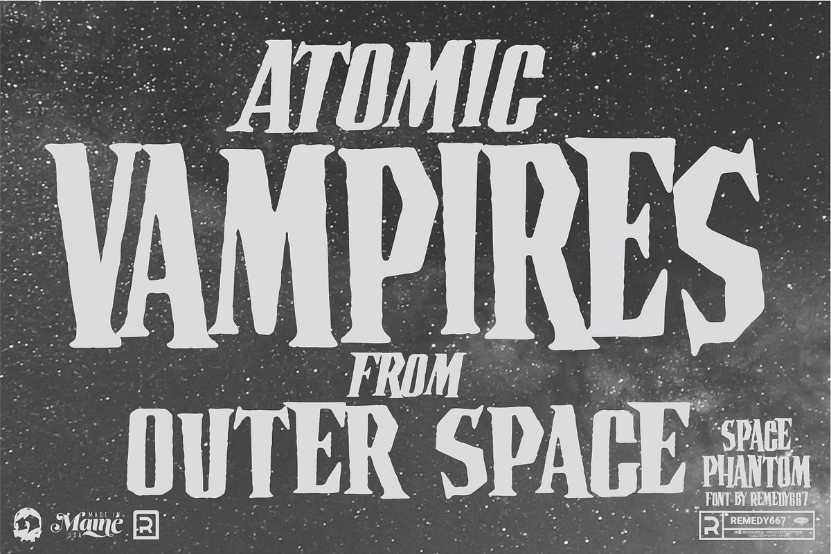 Space Phantom - Retro Sci-Fi Font, a Font by Remedy667 (Photo 8 of 10)