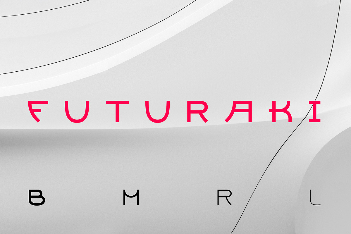Futuraki Font Family, a Sans Serif Font by creativehands (Photo 1 of 9)